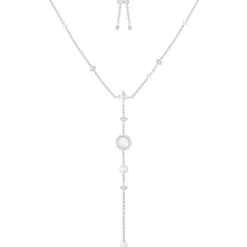 APM Monaco Adjustable Necklace With White Nacre And Pearl Pendant- Necklaces