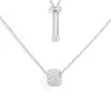 APM Monaco Adjustable Necklace With Pave Ring- Necklaces