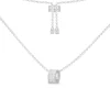 APM Monaco Adjustable Necklace With Pave Ring Pendant- Necklaces