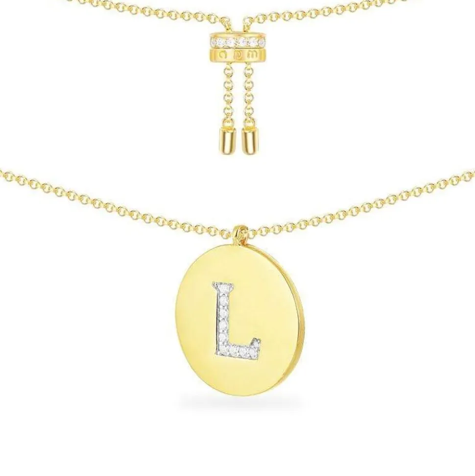 APM Monaco Alphabet Adjustable Necklace- Necklaces