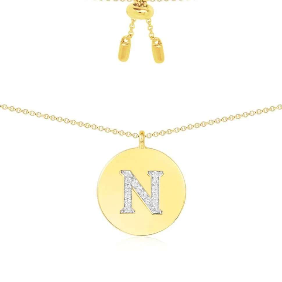 APM Monaco Alphabet Adjustable Necklace- Necklaces