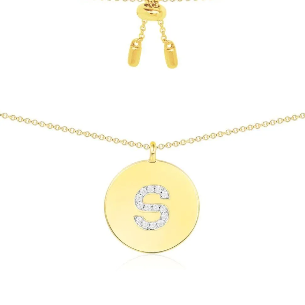 APM Monaco Alphabet Adjustable Necklace- Necklaces
