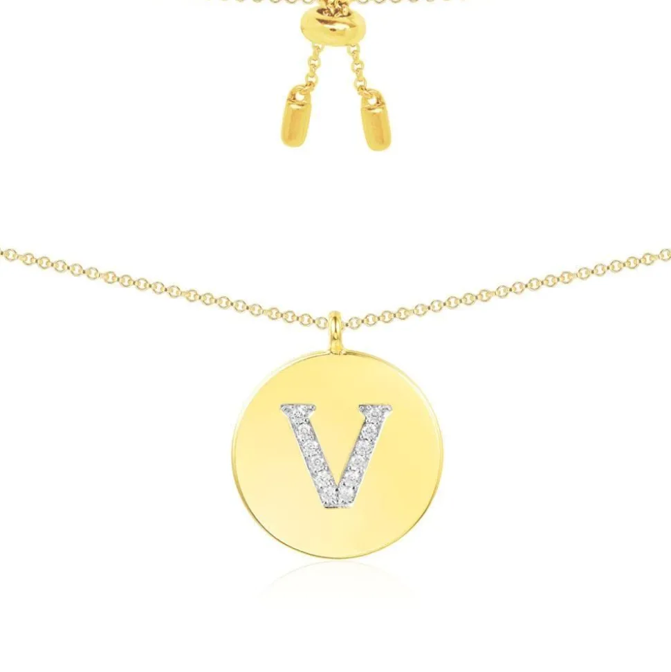 APM Monaco Alphabet Adjustable Necklace- Necklaces