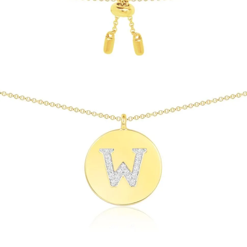 APM Monaco Alphabet Adjustable Necklace- Necklaces