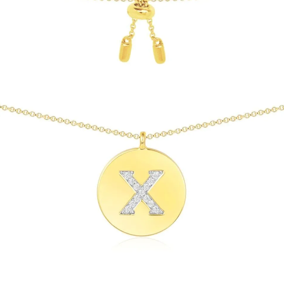 APM Monaco Alphabet Adjustable Necklace- Necklaces