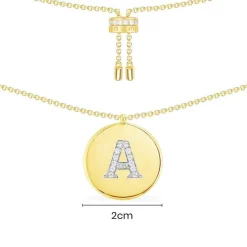 APM Monaco Alphabet Adjustable Necklace- Necklaces