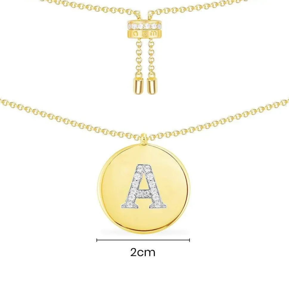 APM Monaco Alphabet Adjustable Necklace- Necklaces
