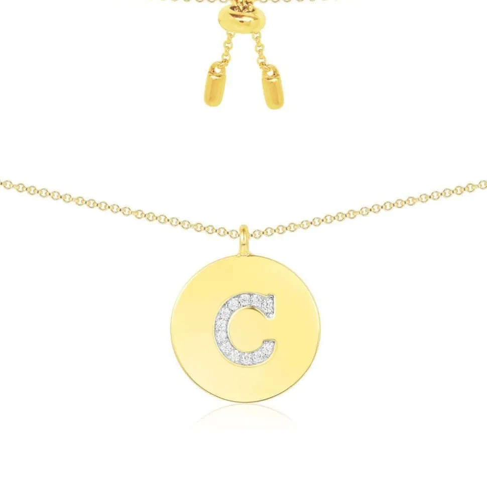 APM Monaco Alphabet Adjustable Necklace- Necklaces