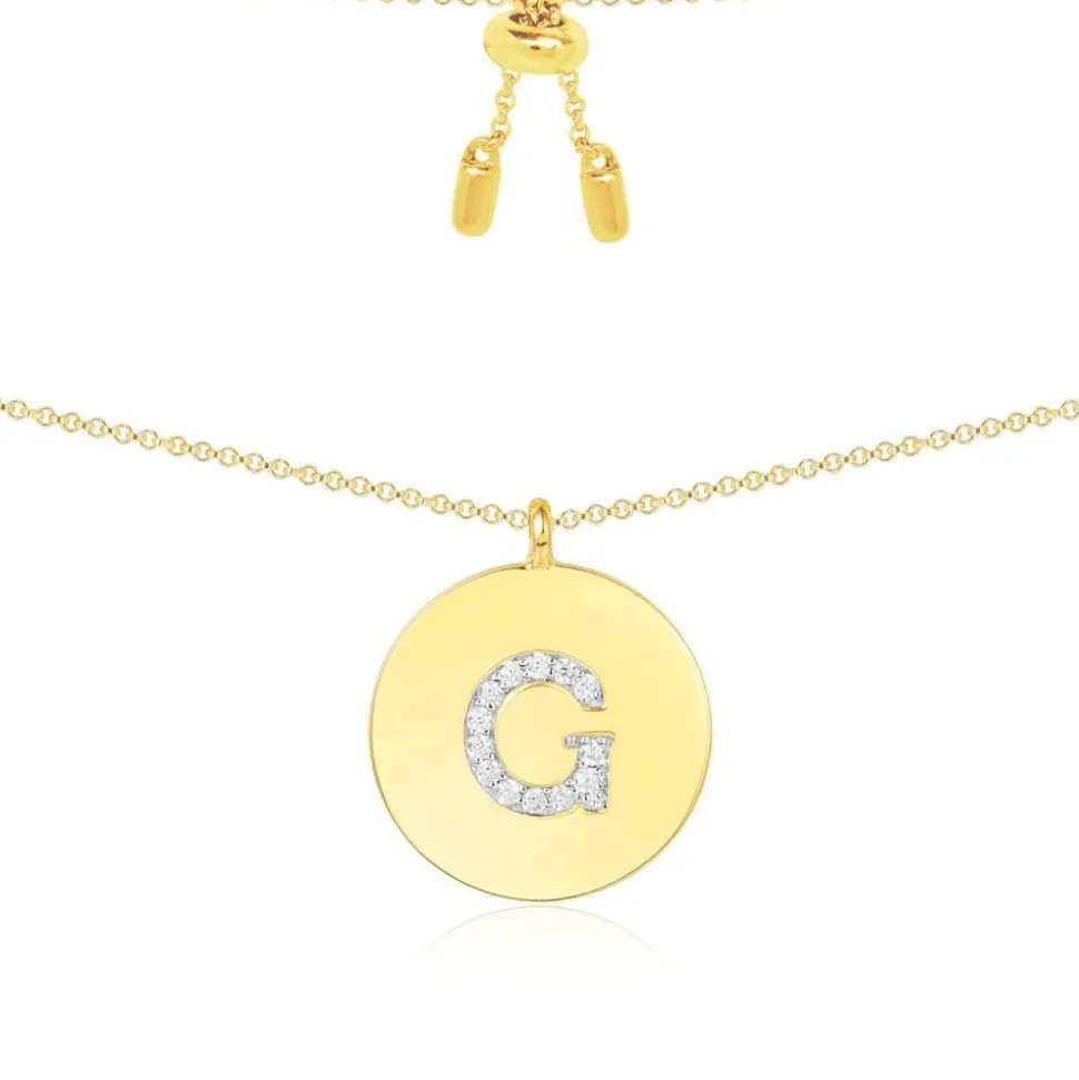 APM Monaco Alphabet Adjustable Necklace- Necklaces