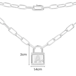 APM Monaco Alphabet Lock Necklace- Necklaces