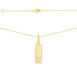 APM Monaco Alphabet Plate Necklace- Necklaces