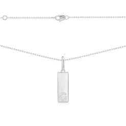 APM Monaco Alphabet Plate Necklace Silver- Necklaces