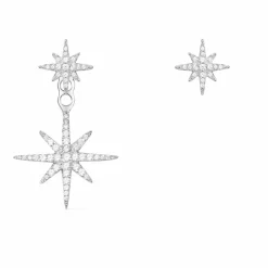 APM Monaco Asymmetric Meteorites Ear Jacket And Stud- Earrings