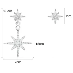 APM Monaco Asymmetric Meteorites Ear Jacket And Stud- Earrings