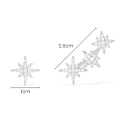 APM Monaco Asymmetric Triple Meteorites Earrings- Earrings