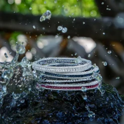 APM Monaco Black Pave Bangle- Bracelets