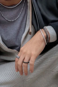 APM Monaco Black Pave Ring- Rings