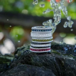 APM Monaco Black Pave Ring- Rings