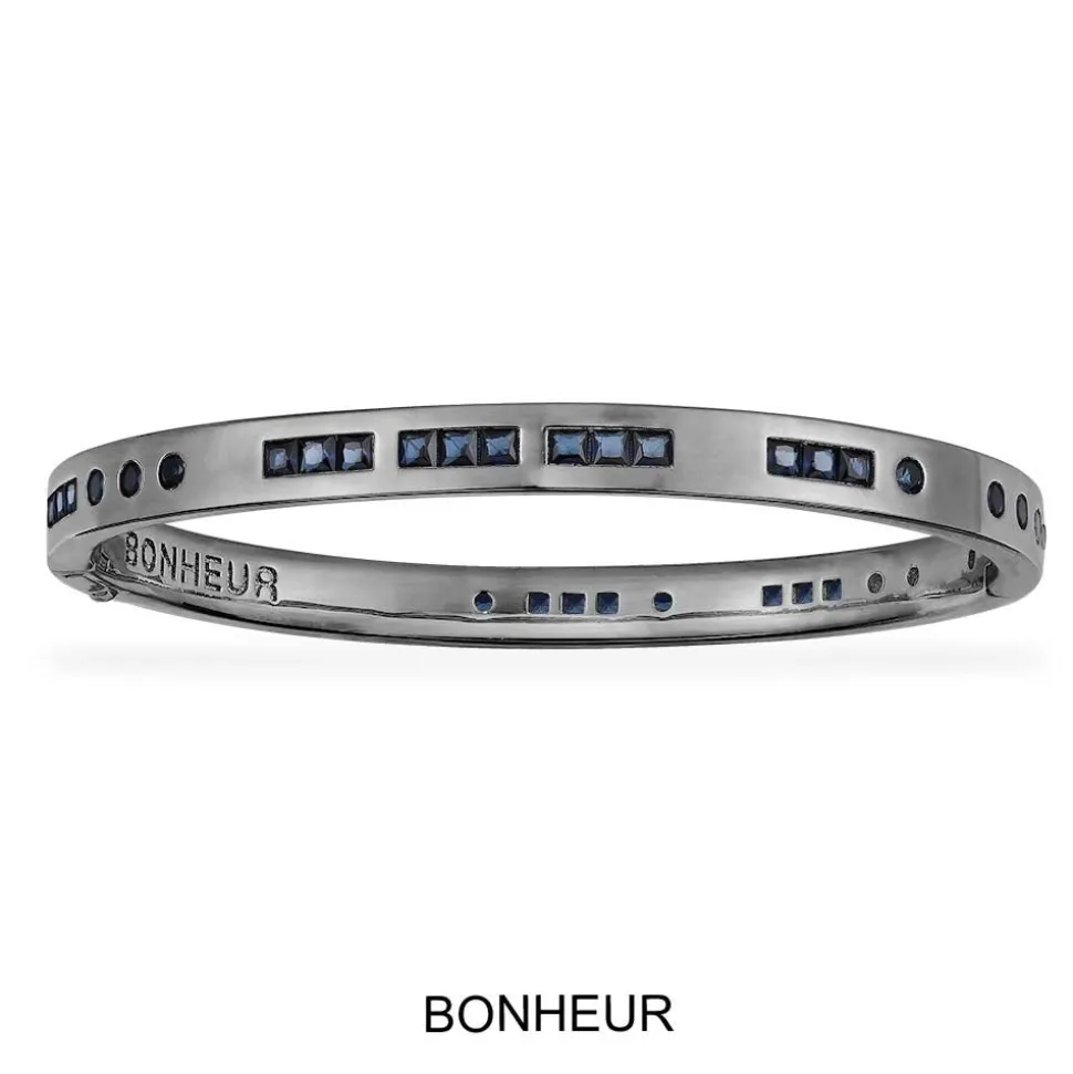 APM Monaco Blue Bonheur Morse Code Bangle- Bracelets