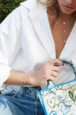 APM Monaco Blue Heart Adjustable Bracelet- Bracelets