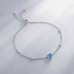 APM Monaco Blue Heart Adjustable Bracelet- Bracelets