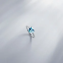 APM Monaco Blue Heart Ring- Rings