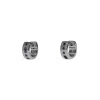 APM Monaco Blue Love Morse Code Huggie Earrings- Earrings