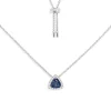 APM Monaco Blue Pave Triangle Adjustable Necklace- Necklaces