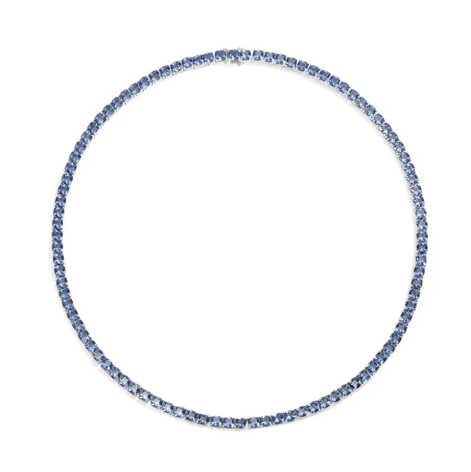 APM Monaco Blue Square Choker- Necklaces