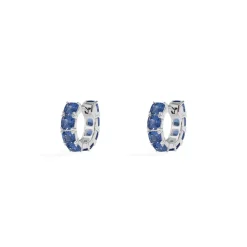 APM Monaco Blue Square Huggie Earrings- Earrings