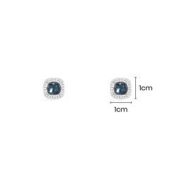 APM Monaco Blue Square Stud Earrings- Earrings