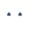 APM Monaco Blue Triangle Pave Stud Earrings- Earrings