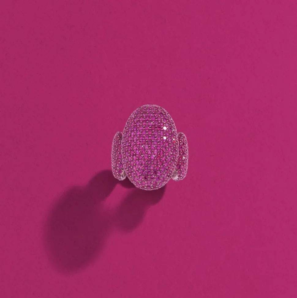 APM Monaco Bold Fuchsia Oval Ring- Rings