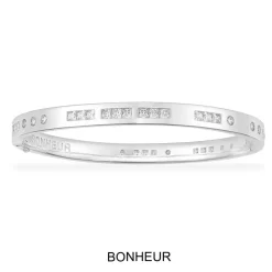APM Monaco Bonheur Morse Code Bangle- Bracelets