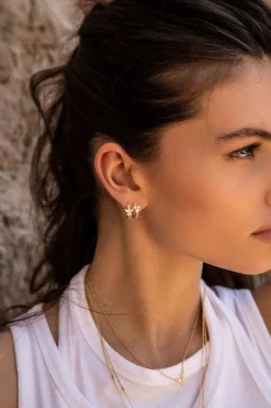 APM Monaco Butterfly Huggie Earrings- Earrings