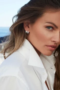 APM Monaco Butterfly Huggie Earrings- Earrings