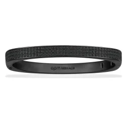 APM Monaco Chunky Black Bangle- Bracelets