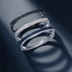 APM Monaco Chunky Black Bangle- Bracelets