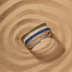 APM Monaco Chunky Blue Bangle- Bracelets