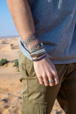 APM Monaco Chunky Khaki Bangle- Bracelets