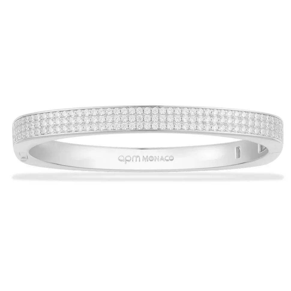 APM Monaco Chunky Pave Bangle- Bracelets