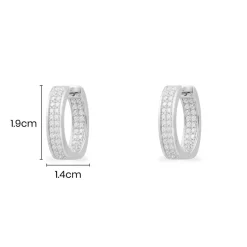 APM Monaco Chunky Pave Hoop Earrings- Earrings