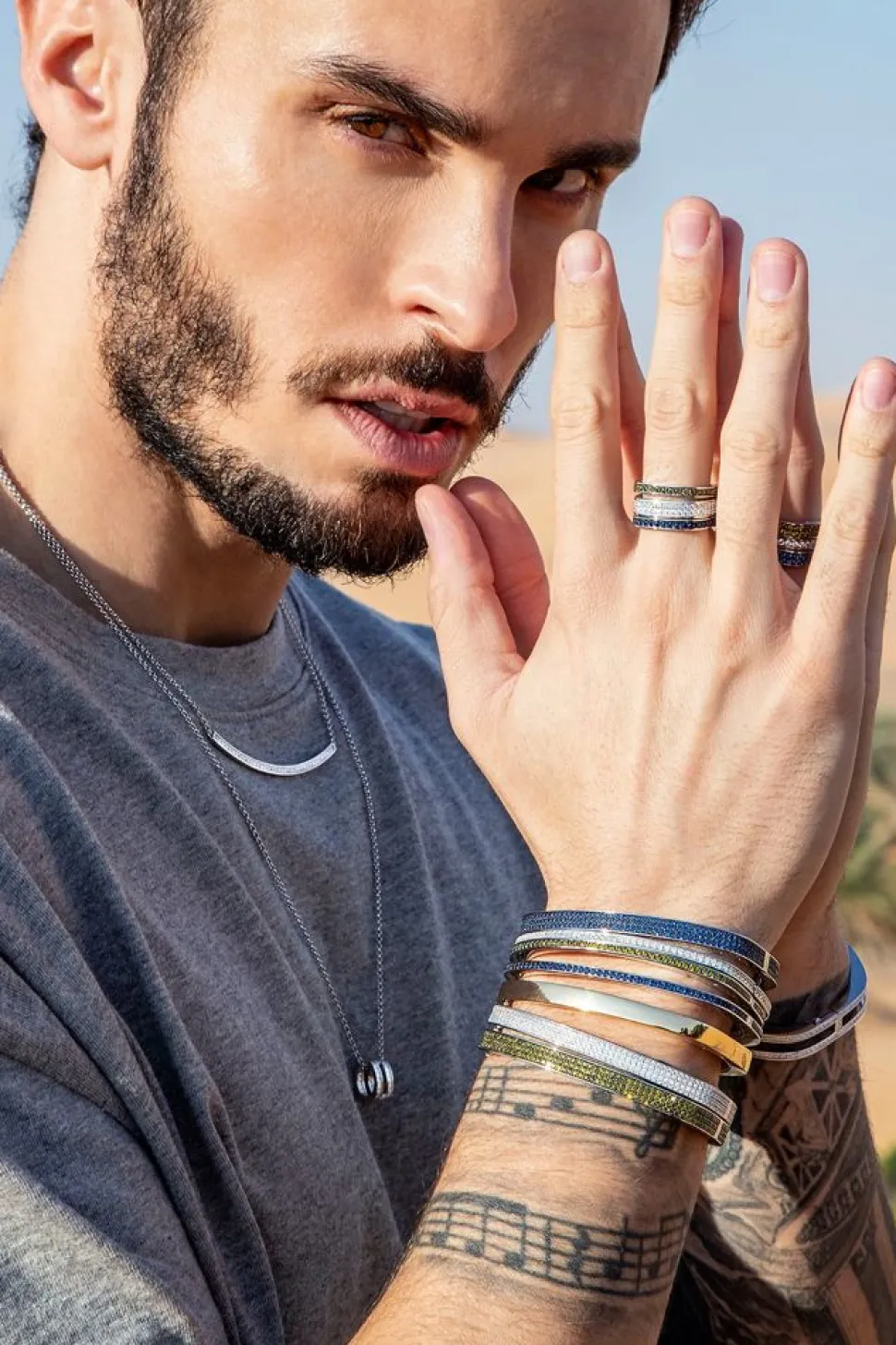 APM Monaco Chunky Pave Ring- Rings