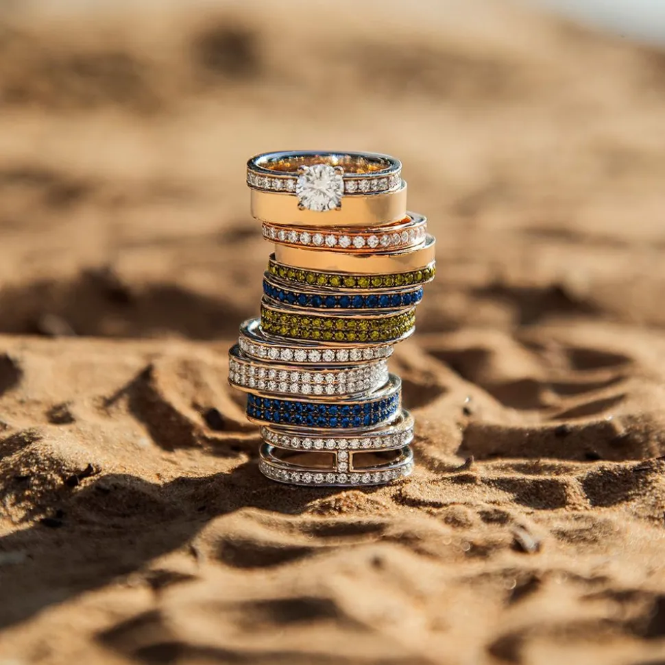 APM Monaco Chunky Pave Ring- Rings
