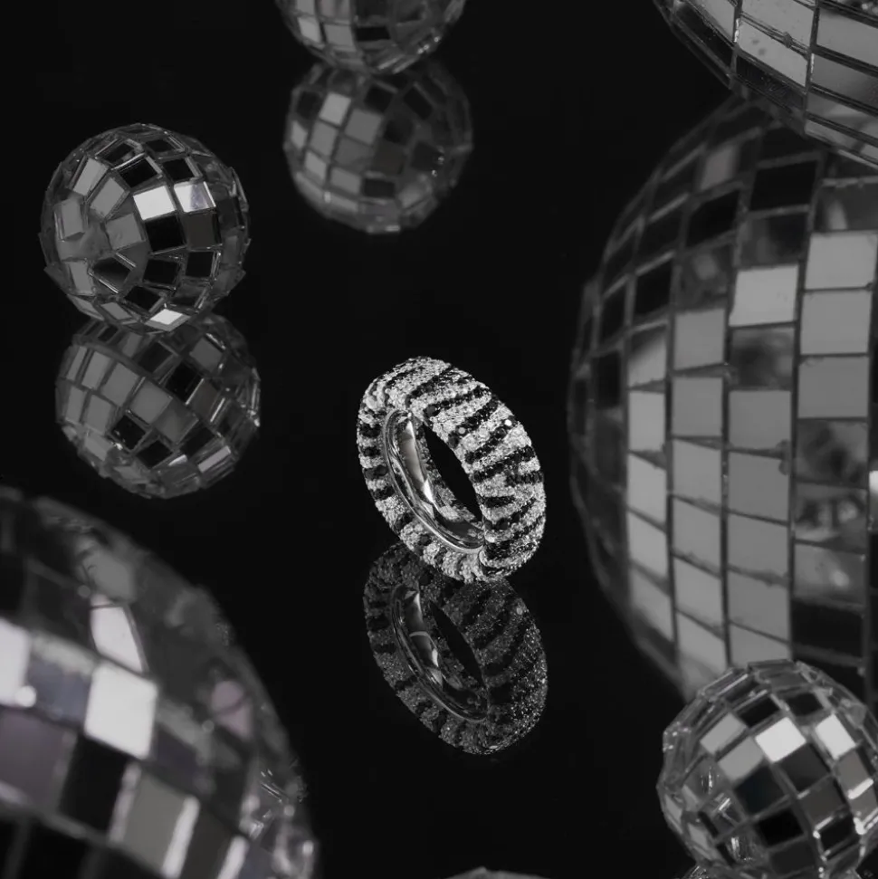 APM Monaco Chunky Zebra Ring- Rings