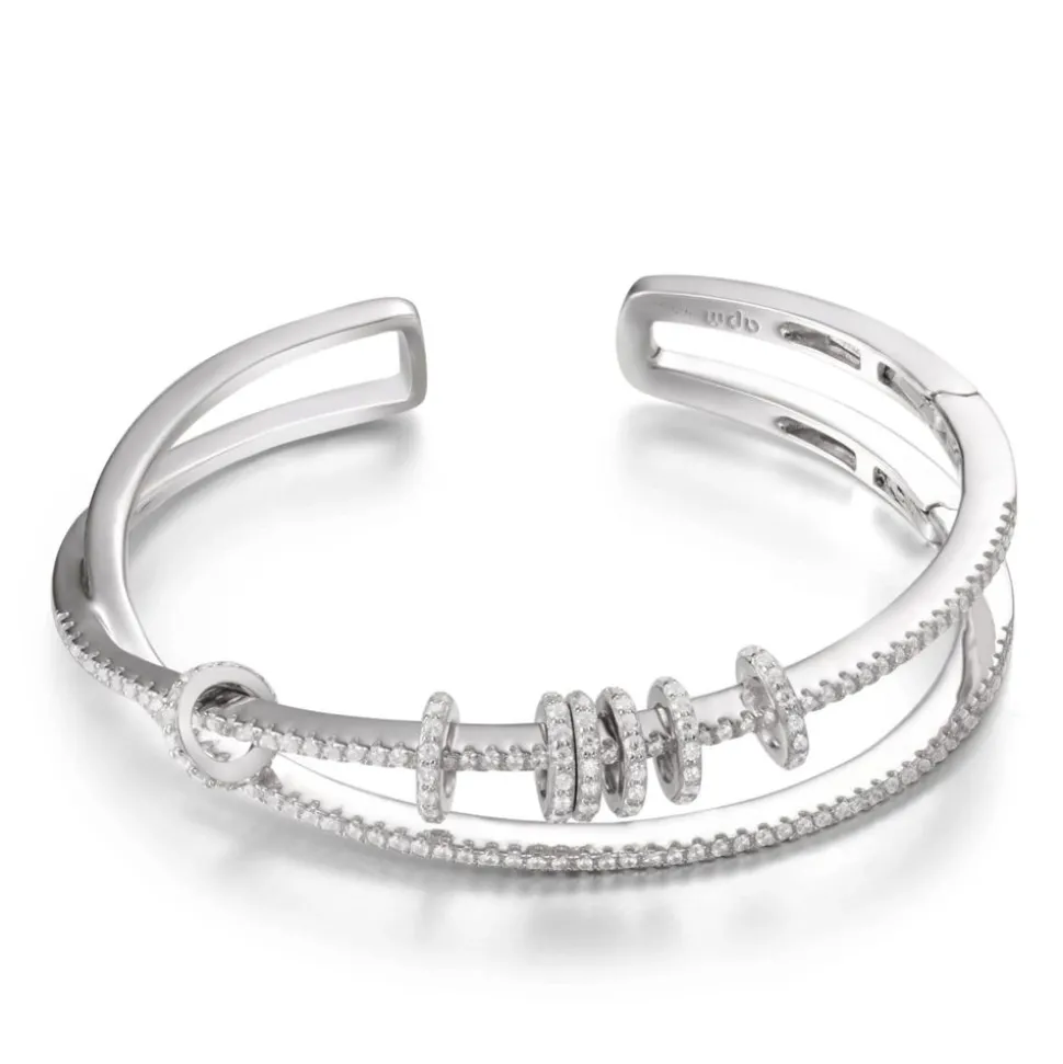 APM Monaco Cuff With Sliding Rings- Bracelets