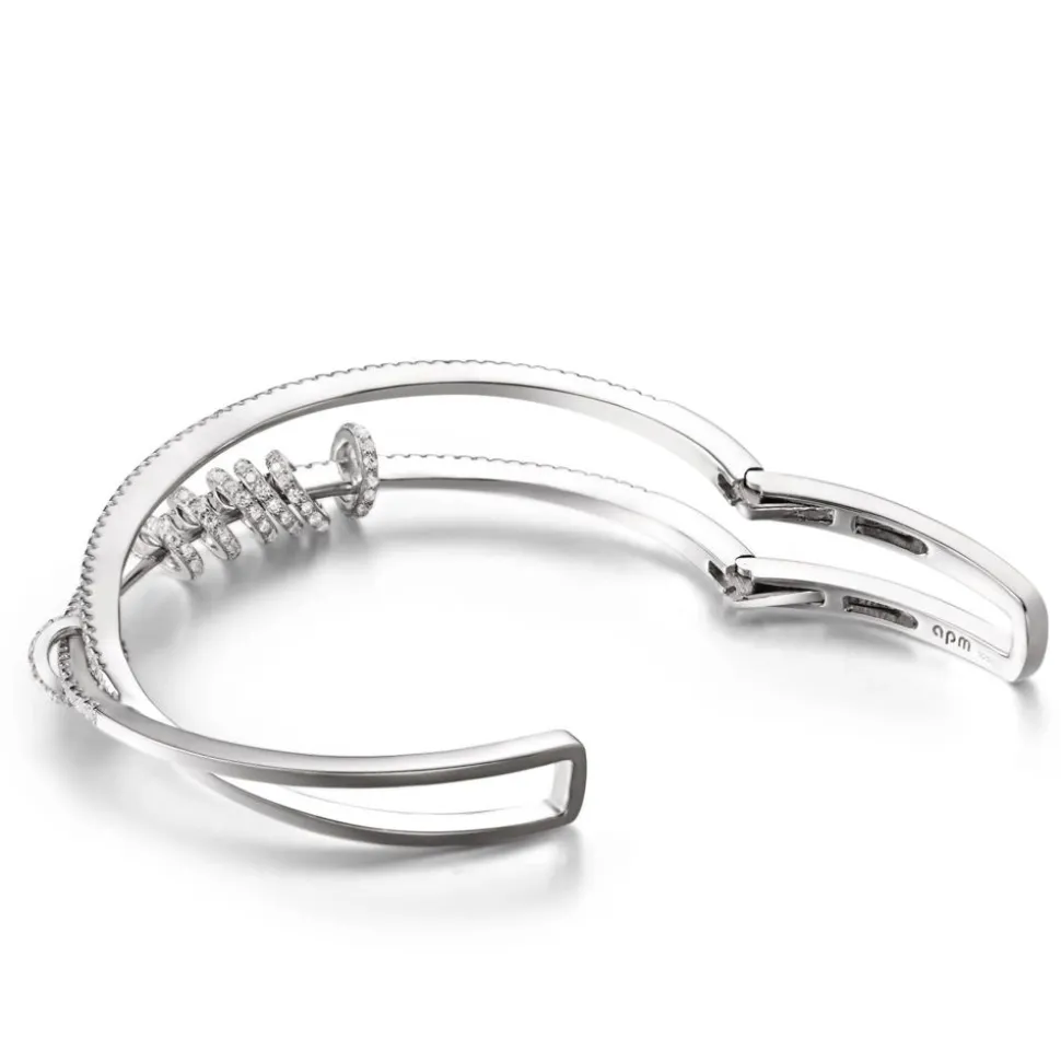 APM Monaco Cuff With Sliding Rings- Bracelets