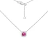 APM Monaco Dainty Fushia Square Adjustable Necklace- Necklaces