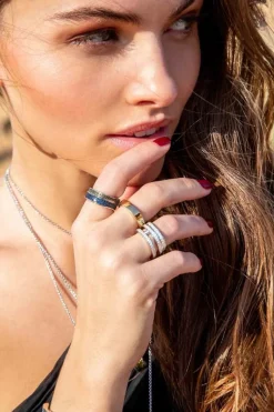 APM Monaco Dainty Khaki Ring- Rings