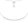 APM Monaco Dainty Pave Adjustable Necklace- Necklaces
